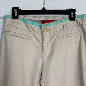 NWOT Anthropologie Cartonnier cotton stretch Chinos - Cream Beige Size 6